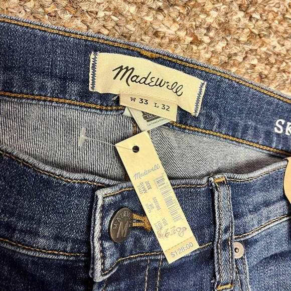 Madewell skinny jeans 33/32 new with tags - Picture 1 of 3